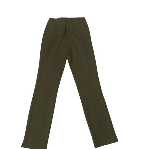 Mango Mid rise skinny olive green trouser dress pants - Picture 8 of 11